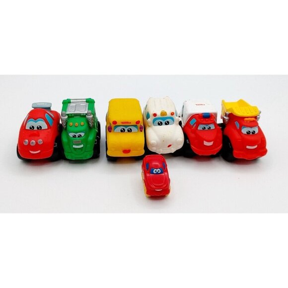 Tonka Chuck And Friends Wheel Pals Mini Soft Sides Vehicles Cars Lot Of 7 - Picture 1 of 6